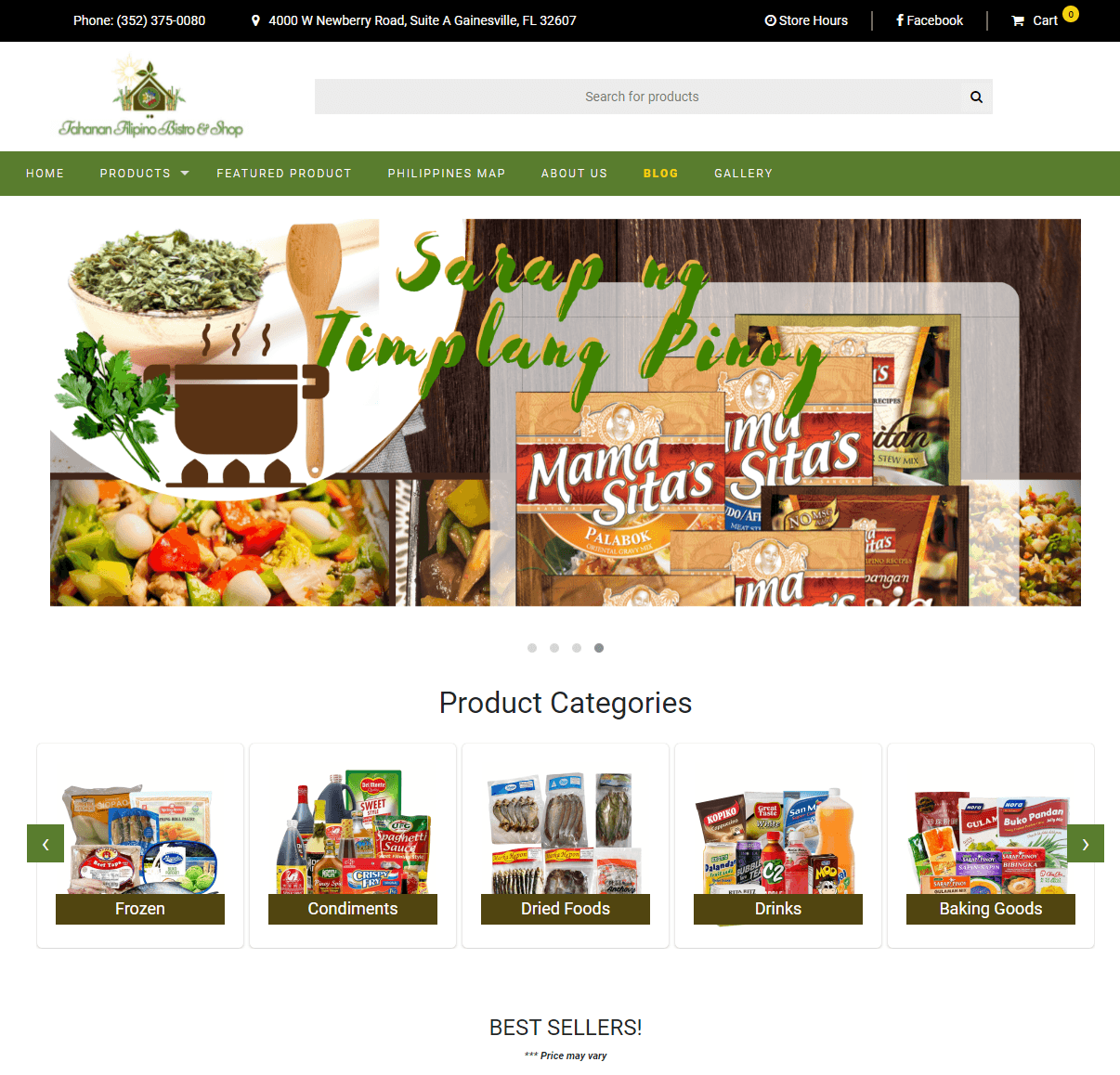 Tahanan Shop interface